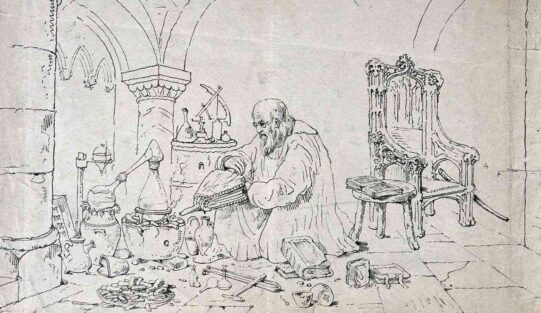 Análise Completa do Simbolismo da Gravura: Roger Bacon Conduzindo um Experimento Alquímico